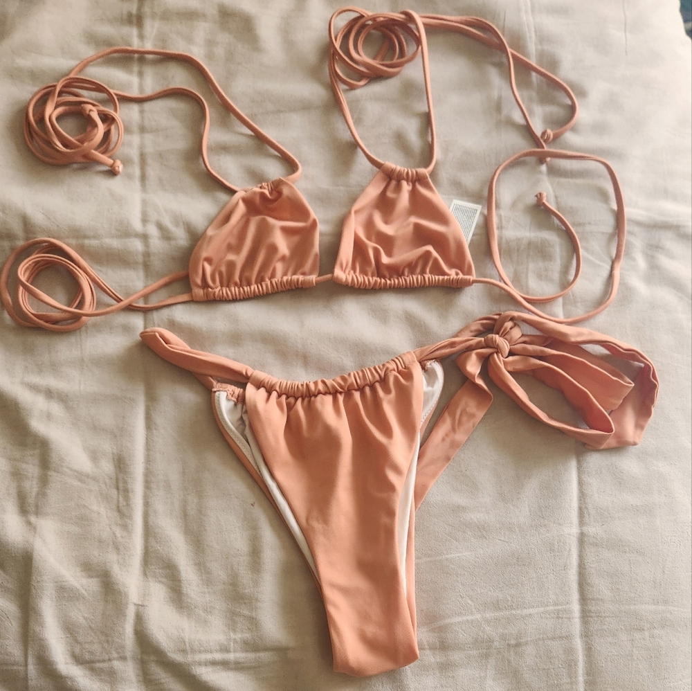 We Are Hah Titsy Top Bikini Set Copper
